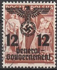 Stamp Selection Germany Poland Wwii 3rd Reich Hitler Occupation Castle Used