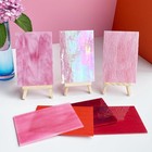 12 Sheets Mixed Red Pink Stained Glass Sheets 4 X 6 Inch Stained Glass Tiles New