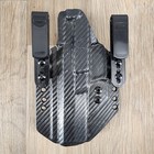 Carbon Fiber Kydex Owb Holster Rh Dual Belt Clip Adjustable Made In Usa