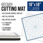 18  X 18  White Self Healing 7-ply Durable Round Rotating Cutting Mat