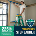 Werner 4 Ft  Fiberglass Step Ladder  8 Ft  Reach  225 Lb  Capacity
