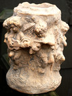 Rare Vtg Hayes Parker Sandstone Cherubs Plaster Pillar Candle Holder 8 25  1988