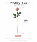 9 Pcs Realistic Pink Fake Roses Artificial Silk Flowers Bouquet Wedding Decor