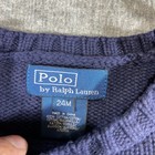 Polo Ralph Lauren Sweater Kids 24m Navy Blue Cotton Knit Shoulder Buttons