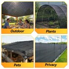 70 Percent Sun Shade Cloth 10x20ft Shade Net Mesh Tarp W  Grommets Black