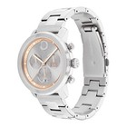 Movado Bold Trend Propel 3601000 Gold Dial Silver Bracelet 39mm Case Mens Watch