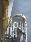 Vintage White Brass Euphonium   Baritone Horn Decorative Display Prop