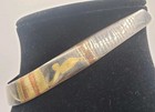 Vintage Torque Brass Collar Choker Mixed Metal Copper Silver Gold Inlay Design