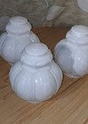White Milk Glass Globe Victorian Style Scroll Lamp Shades 3 25 Fitter - Set Of 3