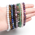 4-8mm Stretchy Stone Bracelets Crystal Natural Gemstone Beads Healing Reiki Gift