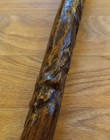 Rare Antique 1800 s Handcarved Oak Cane Botany Rose Carvings English Folk Art