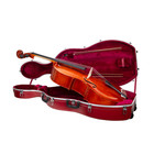 Crossrock 3 4 And 4 4 Size Cello Case   Abs Molded Hardshell With Wheels-red