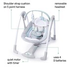 Ingenuity Compact Lightweight Portable Baby Swing With Music Abernathy 0-9 Mo