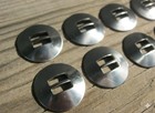 1-1 4  Nickel Slotted Conchos Western Tack Horse Purse Craft Lot Of 10