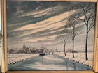 Flemish Landscape Oil Painting On Canvas By Marcel Cockx Listed Belgian Artist