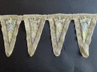 Antique Edwardian Embroidered Net Lace Sawtooth Trim For Dress