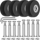 Suitcase Replacement Wheels 50mm Durable Rubber Luggage Wheels 4pcs Repair Kit