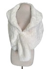 Bhldn White Faux Fur Wrap Stole Shawl Women   s Size Xs Bridal Winter Wedding Cove