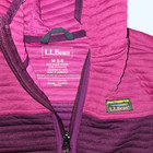 Ll Bean Kids Airlight Hoodie Medium 10-12 Full Zip Colorblock Pink Purple 510107