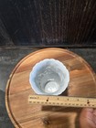 Vintage White Porcelain Scalloped Rose Relief 3d Vase  incised Mold  44 