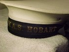 Original Ww2 Austrailian Hmas  Hobart Sailors Cap Hat   6 7 8