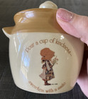 Vintage Holly Hobbie Country Living Earthenware Sugar Jar With Lid 1978