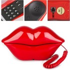 Red Mouth Telephone Wired Cute Sexy Lip Phone Real Corded Lip Landline Phone