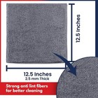 Usanooks Microfiber Cleaning Cloth Grey - 12 Pcs  12 5 x12 5   - High Performanc