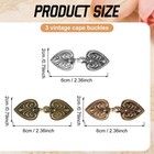3pcs Vintage Cloak Clasps For Women  Gold silver copper Tone 2 4x0 8  