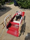 Vintage Red Fire Truck Ride-on Pedal Car With Steering Wheel
