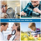 10x Magnifying Glass Light Jumbo Handheld Magnifier Large Led Illuminated Lens