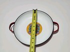 Vtg 1970s Peter Max Enamelware Mid-century Red   White Enamel Saute Pan Rare  