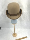 Antique Tan Derby Hat Good Condition Hard To Find Color 7 1 8 Original 19thc
