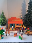 Vintage 1970 s Fisher-price Western Town  Nearly Complete w     Xtras  Euc mint 