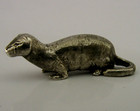 English Solid Sterling Silver Otter Animal Figure London 1978 Animal