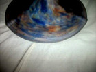 1920s France Art Glass Lamp Base Signed Le Verre Francais Bronze Ormolu Leaves