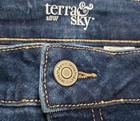 Terra   Sky Plus Size 18w A-line Shorts High Rise Stretch Denim 4 5  Inseam Nwt