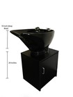 Ceramic Salon Shampoo Bowl Extra Deep And Wide Titling Sink With Cabinet