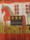 Maria Domanska Vintage Wool Poland Folk Art Rug Kilim Tapestry Wall Hanging