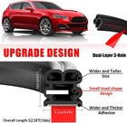 Upgraded Door Seal Strip  Thickened Rubber Weather Stripping For Hoods  52 5ft 
