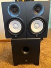 Yamaha Hs7 Powered Studio Monitor Pair   Hs8s Subwoofer - Black Hs 7 8 S