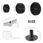 Cheerock 21 Pcs Cymbals Replacement Accessories Cymbal Stand Felts Black 