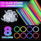 Yixangdd 172 Pcs Ultra Bright Glow Sticks 8 Inch Glow Sticks Bulk Party Pack    