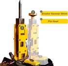 Hydraulic Breaker   Pile Driver Head For Bobcat  Skid Steer     Dual Function Tool