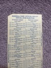 1970 All-star Ballot Mlb Unpunched Riverfront Stadium Yaz mvp  Rose Bench Aaron