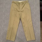 Nwt Vintage Roebucks Pants Mens 36x30 Khaki Permaprest Sears Deadstock Chinos