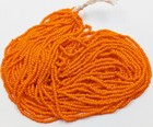 Vintage Antique Czech Glass Seed Beads 11 0 Opaque Orange One Full Hank C7-14
