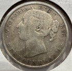 1896 20 Cents Newfoundland Canada 20c Silver Coin F Detail