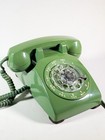 Vintage Western Electric Cd500 Bell Systems Avocado Green Rotary Desk Phone