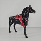 Vintage Hartland Horse Western Series Black Red Bridle Saddle 1960s